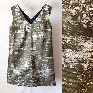 NWT Jil Sander Navy Metallic Cocktail Dress